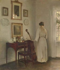 Woman In An Interior by Carl Vilhelm Holsoe