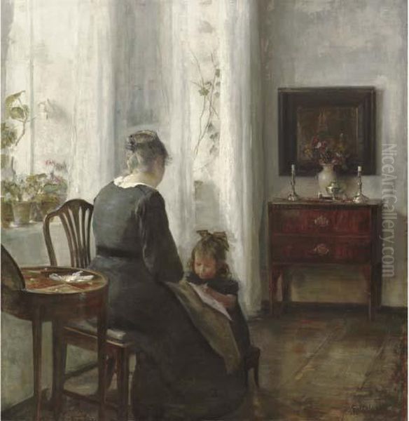 A Mother And Child In An Interior - view 1