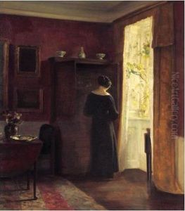Interior Med Kvinde Ved Vindue (interior With A Woman By A Window) Interior Med Kvinde Ved Vindue (interior With A Woman By A Window)