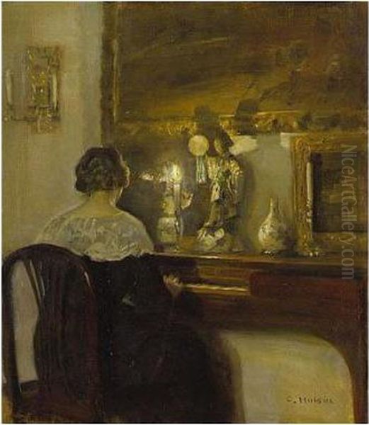Young Woman Playing The Piano - view 1