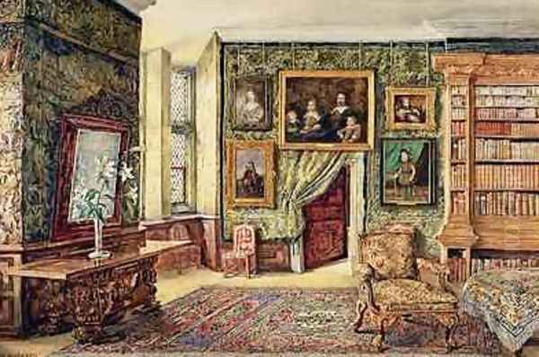 The Library at Hardwick Hall Derbyshire 1891 - view 1