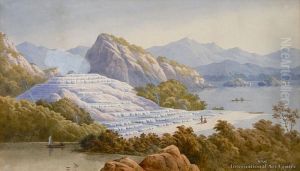 White Terraces, Rotomahana by John Barr Clarke Hoyte