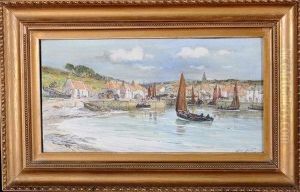 A Fishing Harbour On The Fife Coast