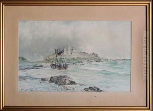 Dunstanburgh Castle, Looking North by Thomas Swift Hutton