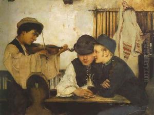 The Good Wine 1884 by Simon Hollosy