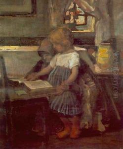 Lesson on the Farm 1896 by Janos Tornyai