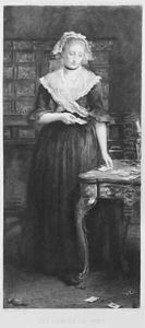 The Gamblers Wife engraved by Charles A Waltner 1846-1925 by Sir John Everett Millais