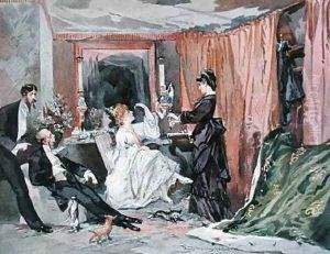 The Dressing Room of Hortense Schneider 1833-1920 at the Theatre des Varietes by Etienne Carjat