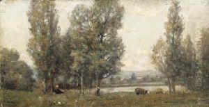 A Girl Resting In Pasture