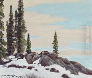 Rocks At Cameron Bay, Great Bear Lake by Franz Hans Johnston