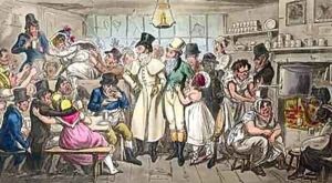 Tom and Jerry at a Coffee Shop near the Olympic Theatre Strand Midnight by G. and I. Cruikshank