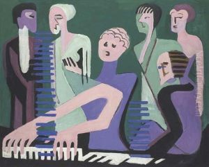 Cantatrice Au Piano Or Pianistin by Ernst Ludwig Kirchner