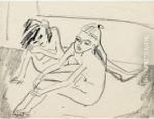 Akte (nudes) by Ernst Ludwig Kirchner