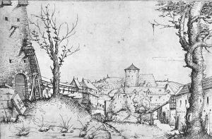A Castle Yard 1546 by Augustin Hirschvogel