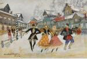 The Village Dancers by Konstantin Alexeievitch Korovin