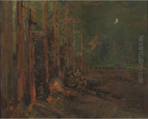 Bivouac On The Forest Edge by Konstantin Alexeievitch Korovin