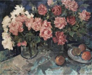 Still Life With Roses And Peaches Still Life With Roses And Peaches