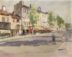 Paysage Printanier Dans La Banlieue De Paris by Konstantin Alexeievitch Korovin