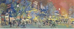 Parisian Street Scene by Konstantin Alexeievitch Korovin