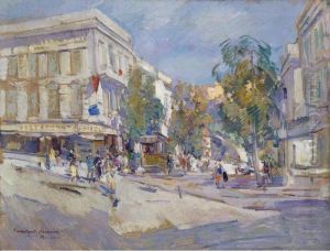 Street Scene In Monte Carlo by Konstantin Alexeievitch Korovin