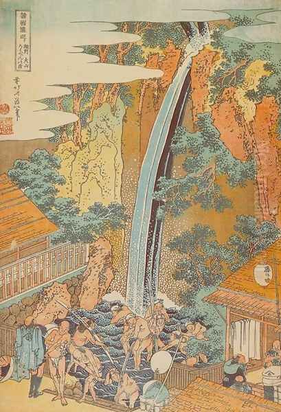 Roben Waterfall at Oyama in Sagami Province (Soshu Oyama Roben no taki) - view 1