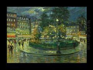 Place Pigalle by Konstantin Alexeievitch Korovin