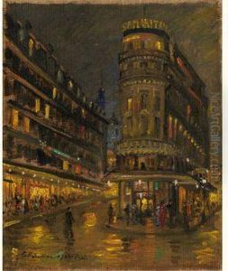 Paris At Night by Konstantin Alexeievitch Korovin