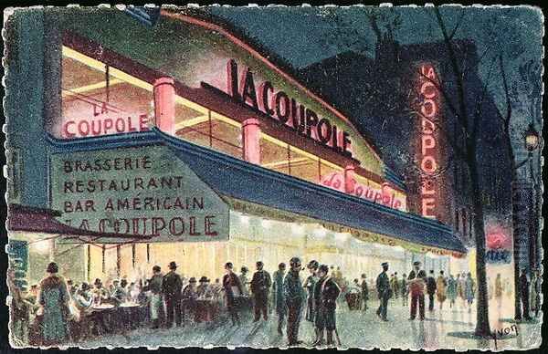 Postcard depicting La Coupole, Montparnasse, Paris, c.1925 - view 1