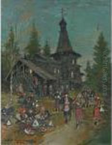 Easter Sunday by Konstantin Alexeievitch Korovin