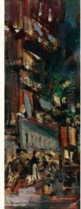 Scene De Rue, Paris by Konstantin Alexeievitch Korovin