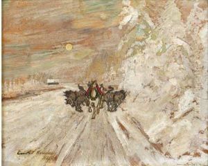 Chevaux Emballes Dans Le Paysage Enneige Chevaux Emballes Dans Le Paysage Enneige