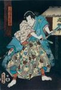 Samurai-szenen by Gototei Kunisada