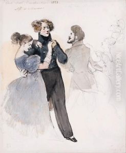 Alfred De Musset, A Study; And A Head Study Of Delacroix Alfred De Musset, A Study; And A Head Study Of Delacroix