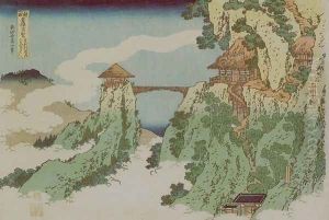 Hanging-Cloud Bridge at Mount Gyodo near Ashikaga (Ashikaga Gyodozan Kumo no kakehashi)