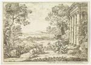 Mercury And Argus<</b> by Claude Lorrain (Claude Gellee)