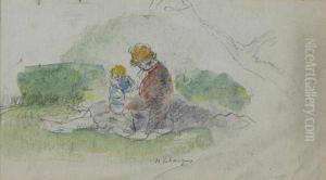 Mere Avec Son Bebe Dans Le Paysage