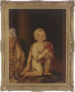 Portrait Of A Young Boy, Full-length, In Classical Robes, Kneeling In Prayer by Sir Peter Lely