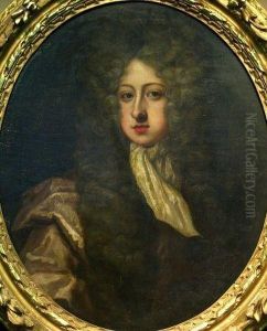 Portrait Of A Gentleman In A Tall Wig