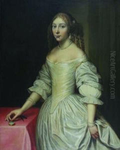 Portrait Of A Lady In A White Dress by Sir Peter Lely