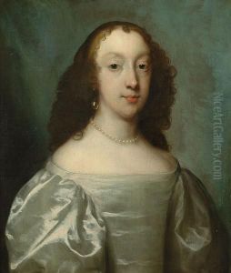 A Lady Wearing Pearls - Head And Shoulders Portrait