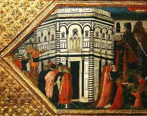 Cassone decorated with a scene of the Palio of S. Giovanni by Giovanni Francesco