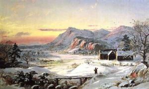 Winter Scene, North Conway, New Hampshire by Jasper Francis Cropsey