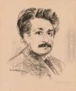 Portratbuste Des Albert Einstein by Max Liebermann