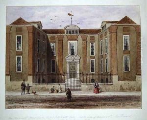 An Ancient Mansion, called Pitchett Hall, South Side of Union St., Southward, 1828