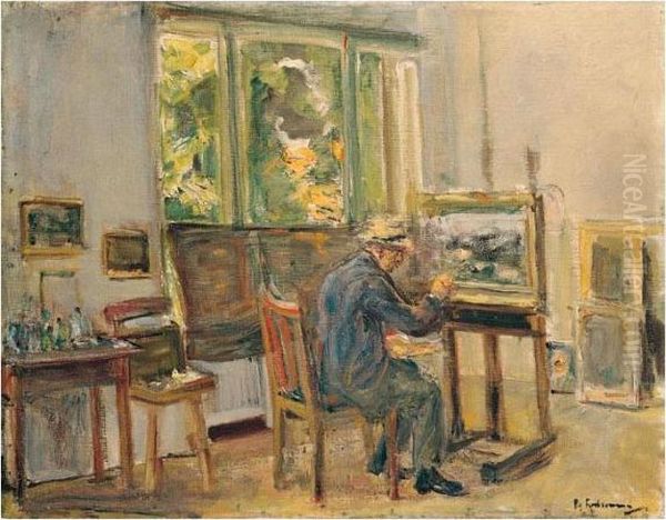 Der Kunstler In Seinem Atelier In Wannsee (the Artist In His Studio In Wannsee) - view 1