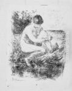 Badende by Max Liebermann