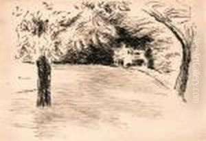 Garten In Wannsee Mit Dem Madchen Auf Der Bank. A Kn. (schiefler217)