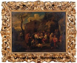 Convivio Rustico Presso Un Casolare by Johannes Lingelbach