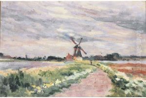 Hollande, Paysage Au Moulin by Maximilien Luce