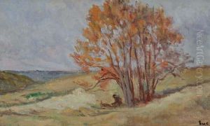 Personnage Sous Le Bosquet D'arbres by Maximilien Luce